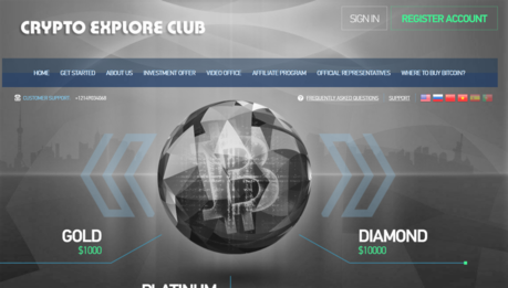 Crypto Explore Club Review Scam Homepage