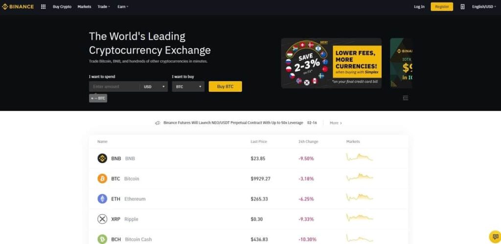 Binance legitimate website