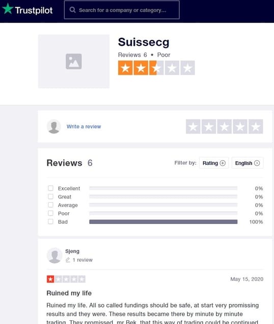 SuisseCG Trustpilot 